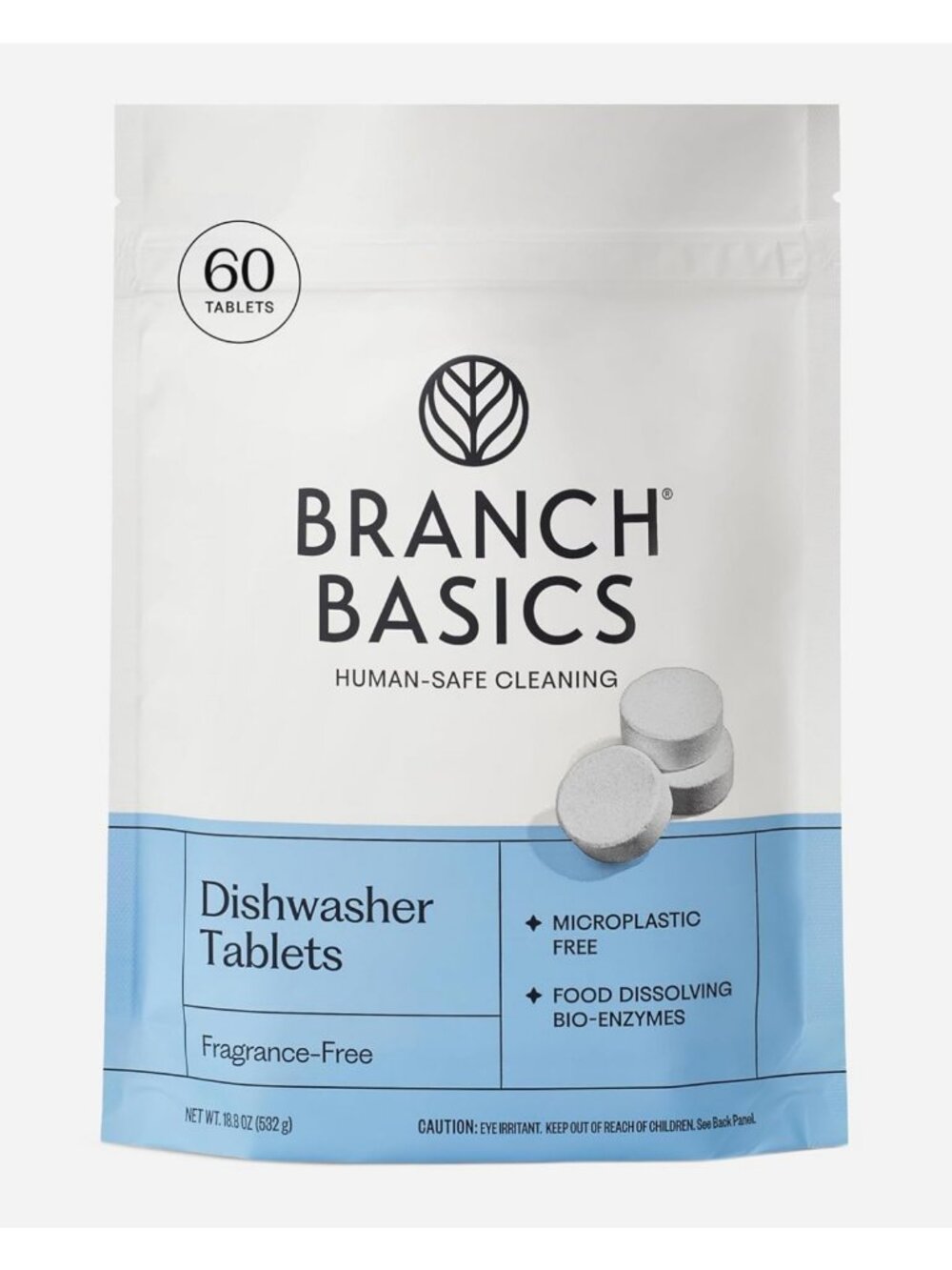 Eco-Friendly Dishwasher Tablets - 60 Count | Plastic-Free, Natural Cleaning Pods